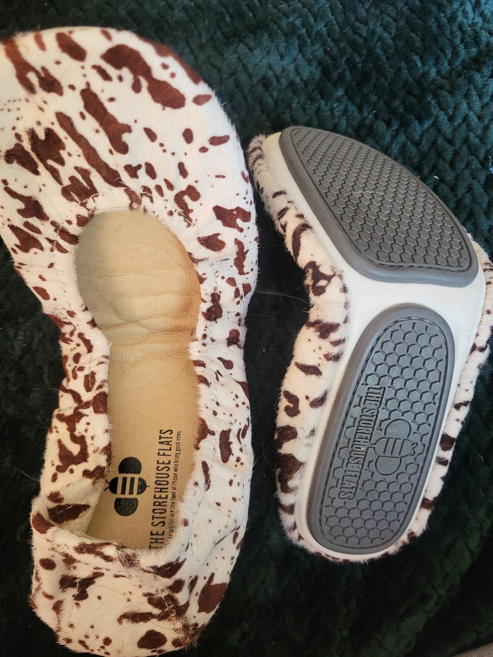 Storehouse Flats, Size 7, Hair On Hide, Cowhide - Picture 4 of 4